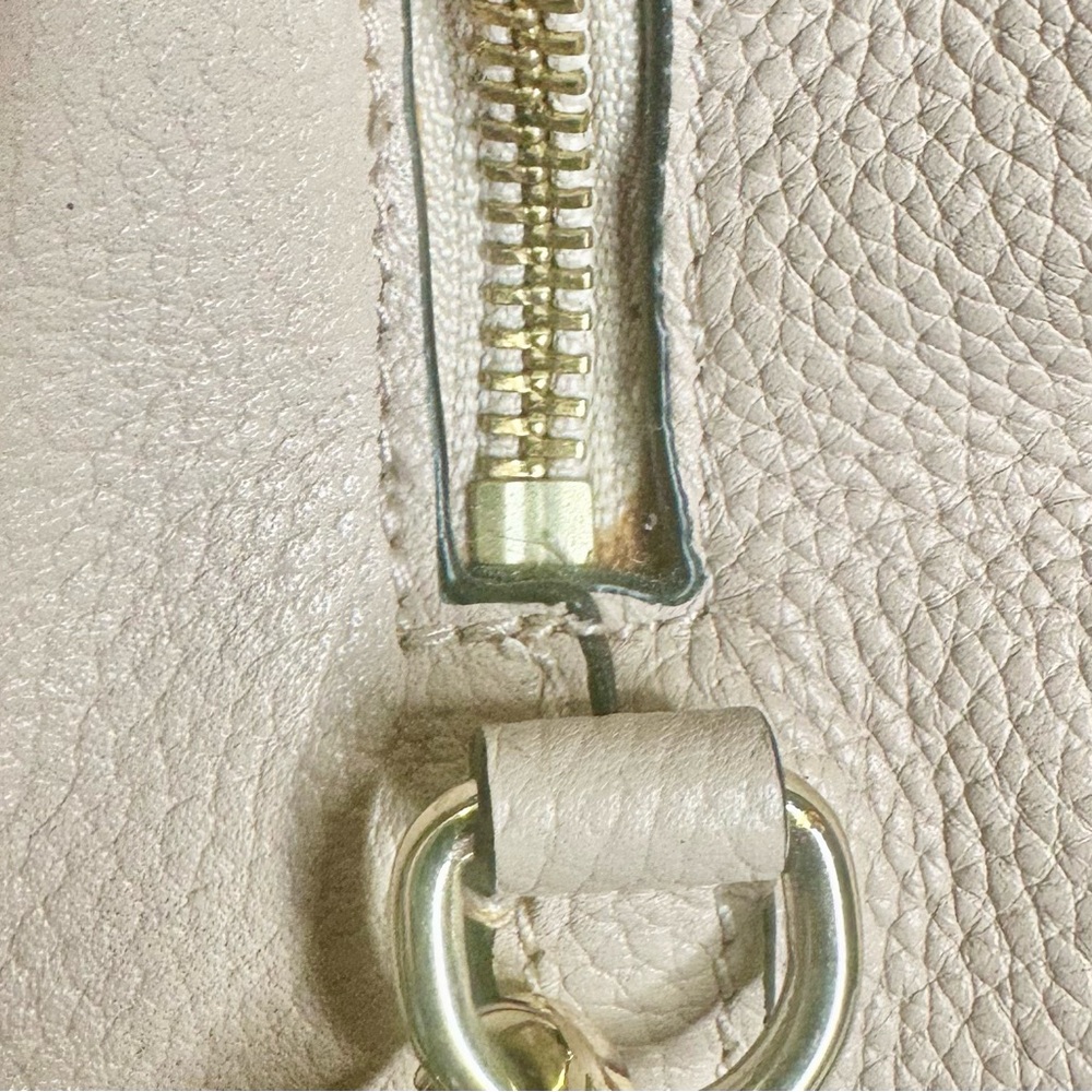 KATE SPADE Ward Place Evangelie Beige Pink Mauve Top Handle Leather Satchel Bag - Picture 12 of 15